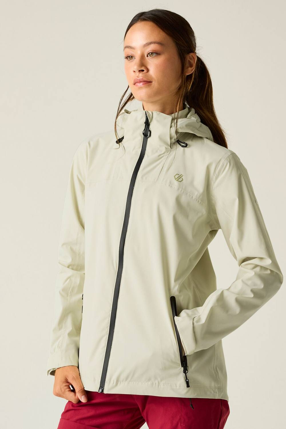 Dare B Switch Up Iii Hooded Walking Waterproof Jacket In Natural White Dare B Switch Up Iii Hooded Walking Waterproof Jacket In Natural White