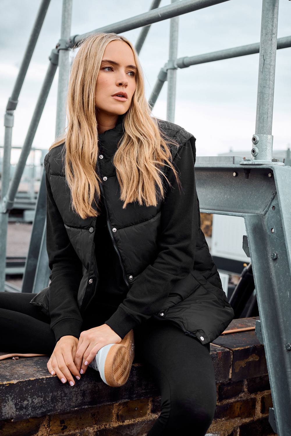 Long Tall Sally Tall Padded Gilet In Black