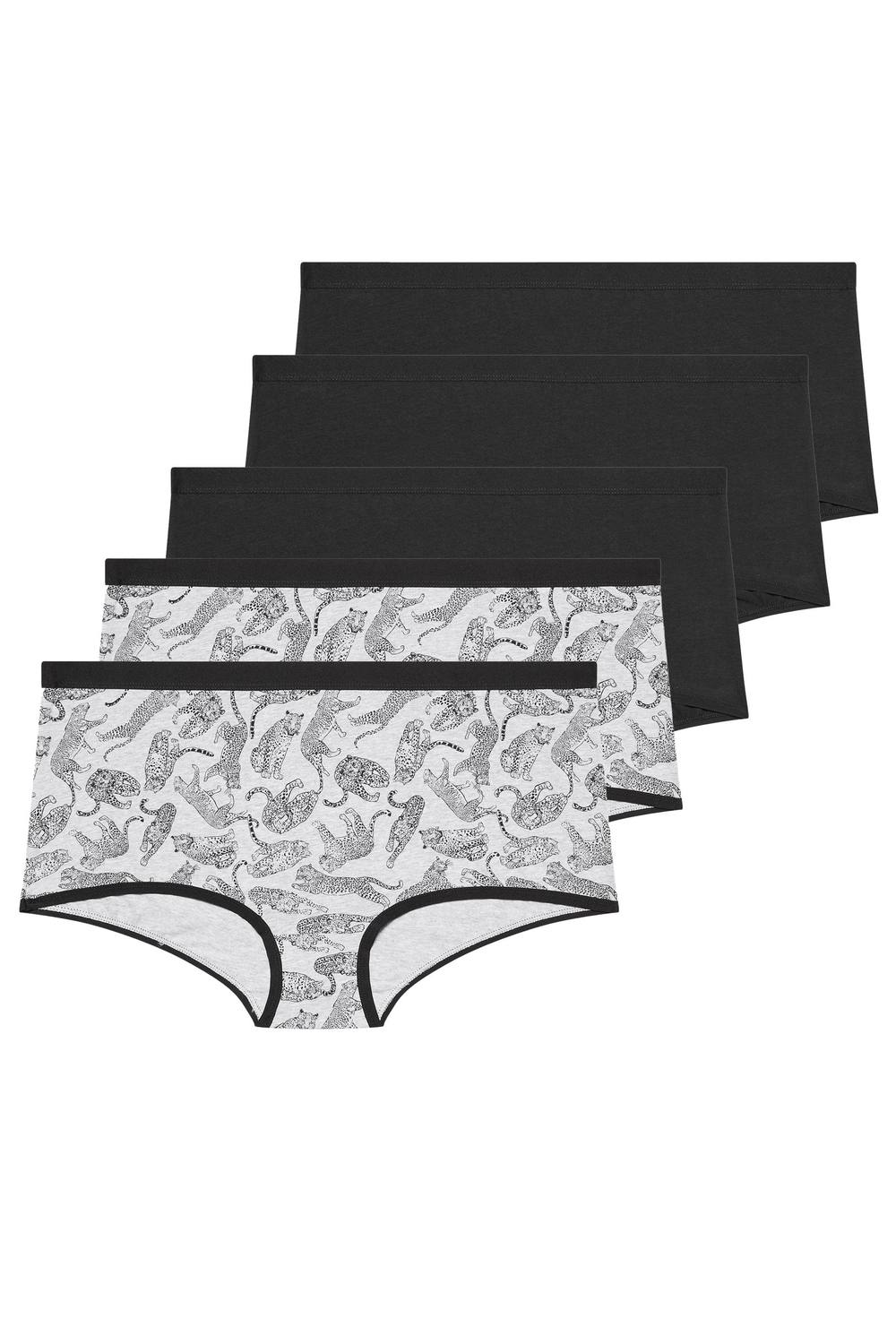Yours Pack Leopard Shorts In Grey
