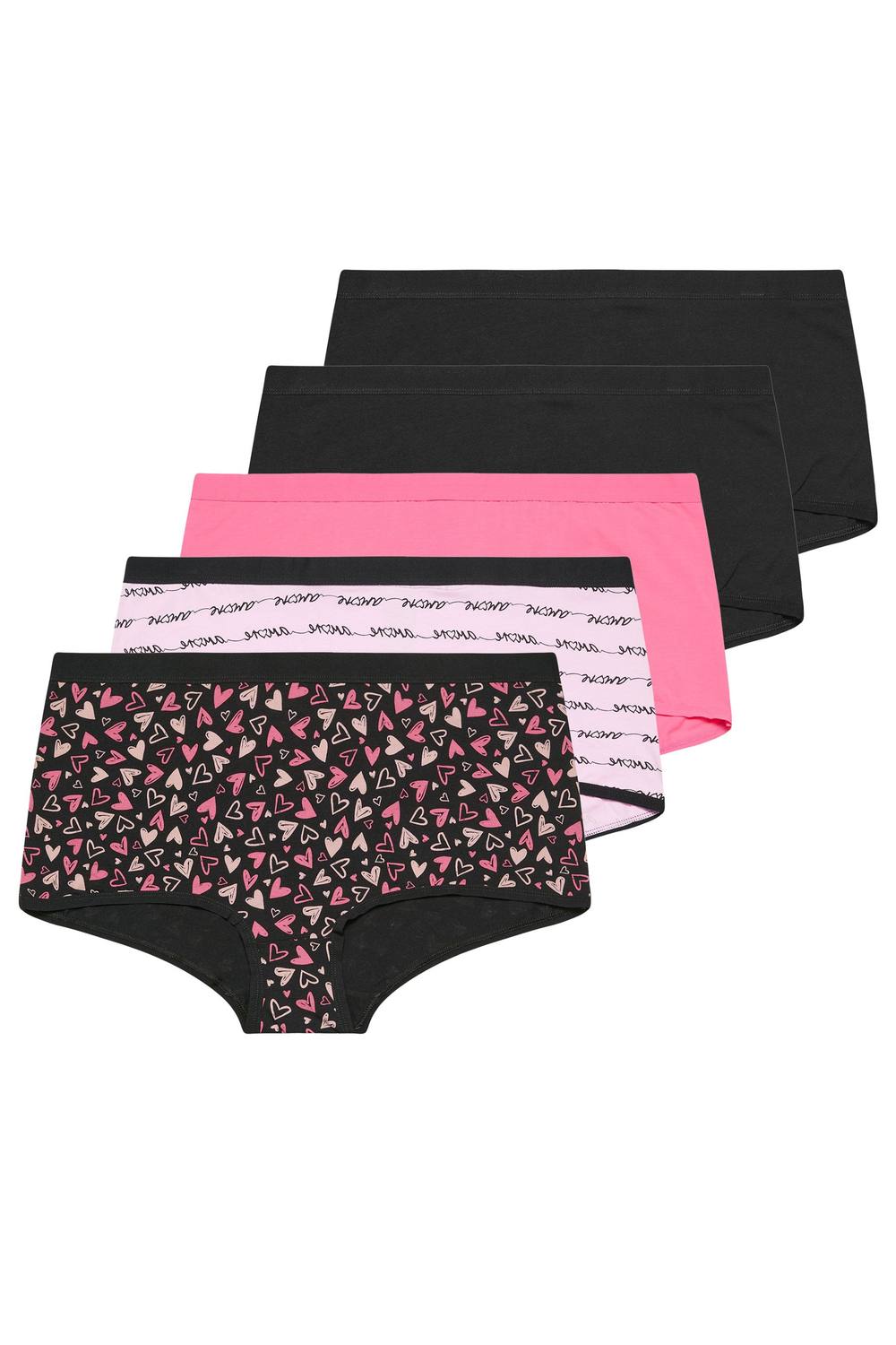 Yours Pack Heart Print Shorts