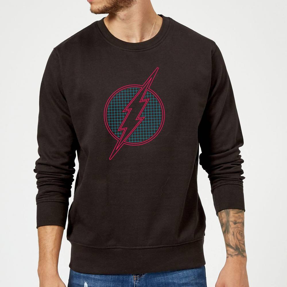 Dc Comics Justice League Flash Retro Grid Logo Sweatshirt