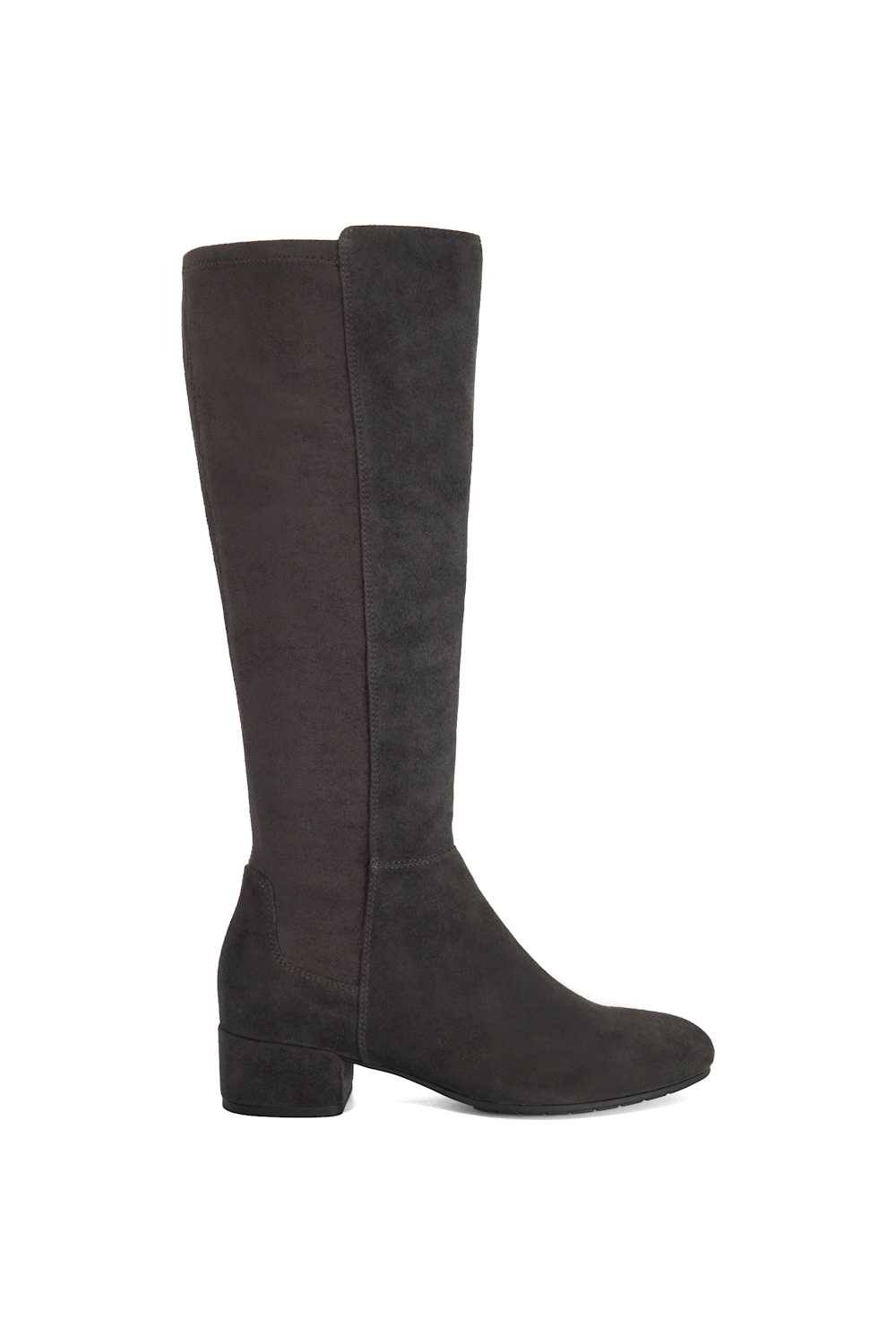Dune London ‘tayla’ Suede Knee High Boots In Grey