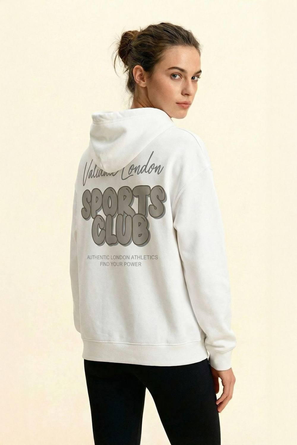 Validate Sports Club Oversized Hoodie In White