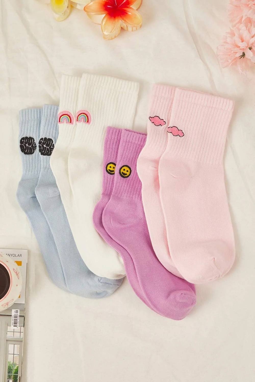 Wovcor Pack Cotton Knit Crew Socks