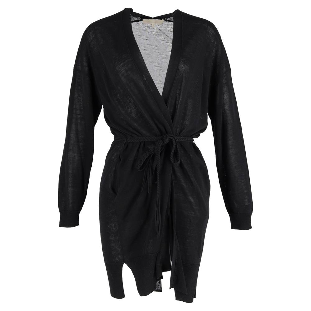 Vanessa Bruno Preloved Self-Tie Cardigan In Black Wool