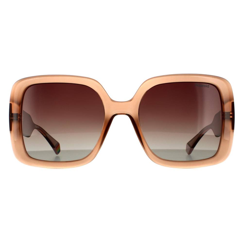 Polaroid Square Beige Brown Gradient Polarized Sunglasses Polaroid Square Beige Brown Gradient Polarized Sunglasses