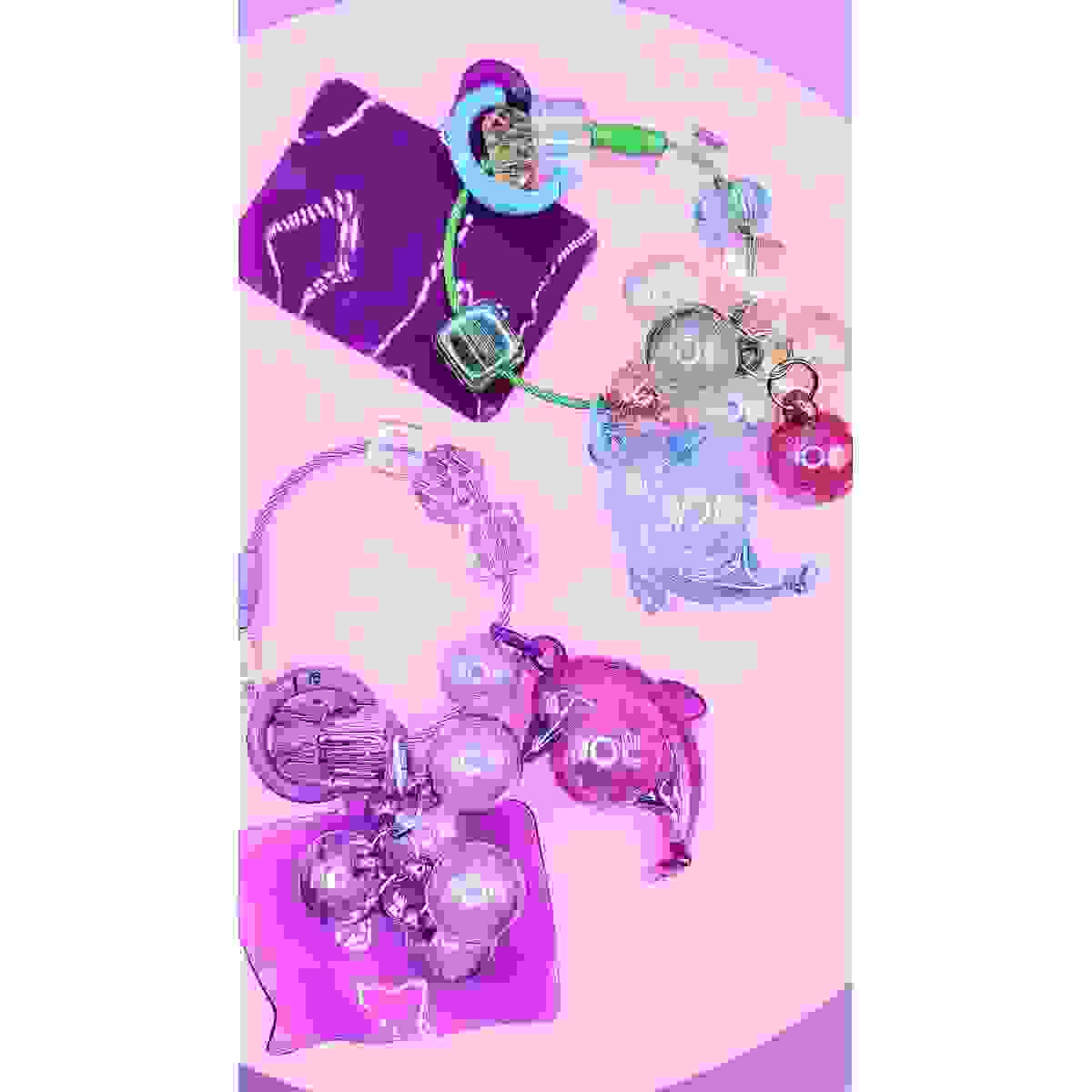 Dolphin Bubble Keyring, Phone Charm & Bag Accessory – Purpleblue