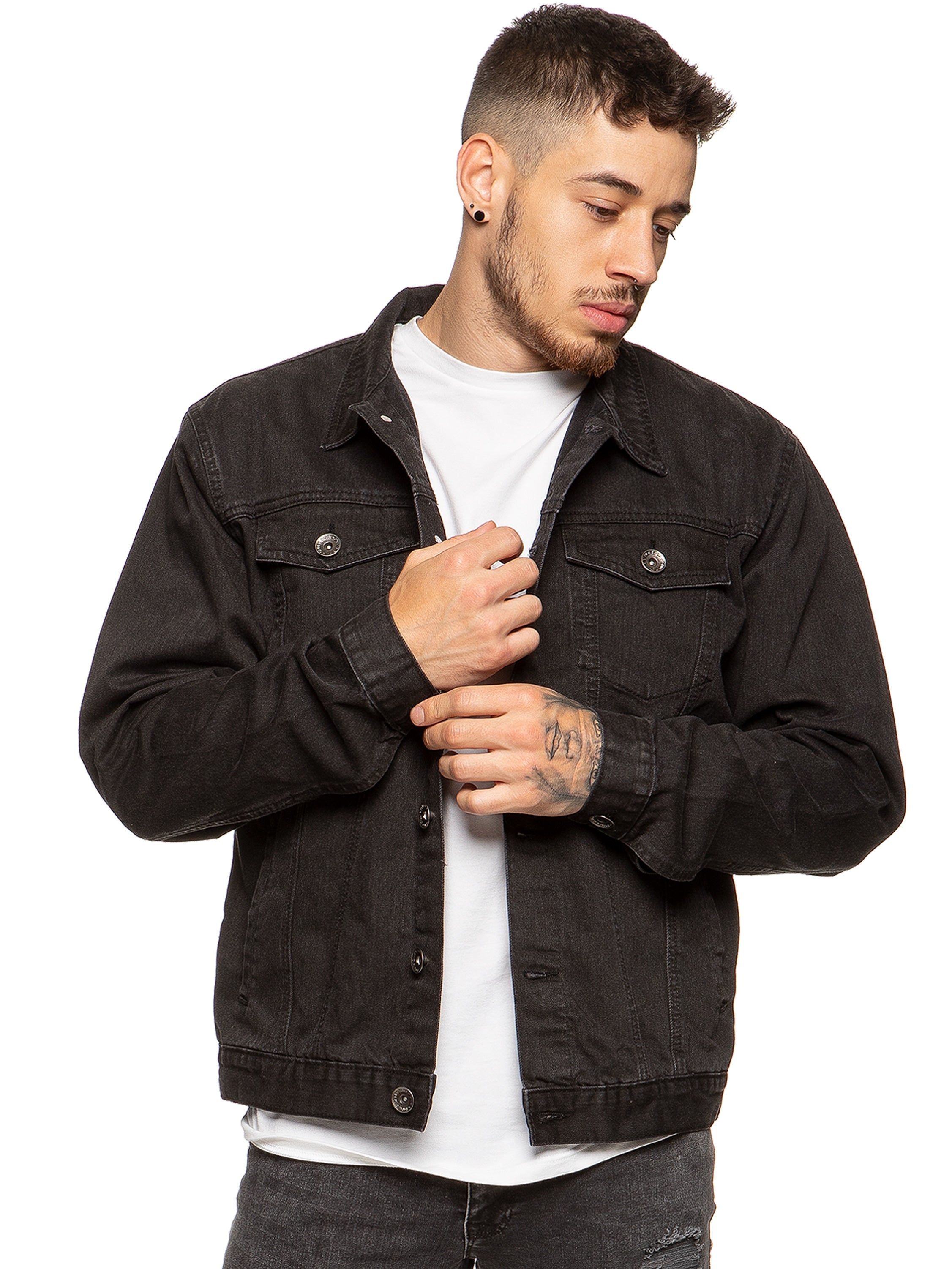 Mens Enzo Denim Designer Jacket Mens Enzo Denim Designer Jacket
