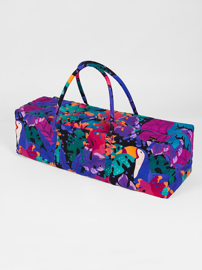 Yoga Studio GOTS Organic Cotton Designed Yoga Equipment Kit Bag – Floral Collection Yoga Studio GOTS Organic Cotton Designed Yoga Equipment Kit Bag – Floral Collection