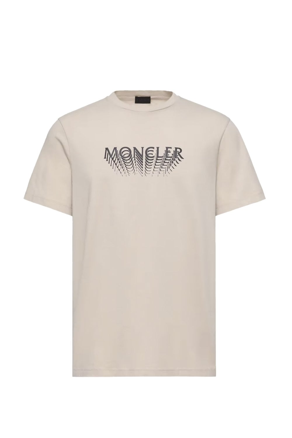 MONCLER TEXT LOGO T SHIRT Size: , colour: BEIGE