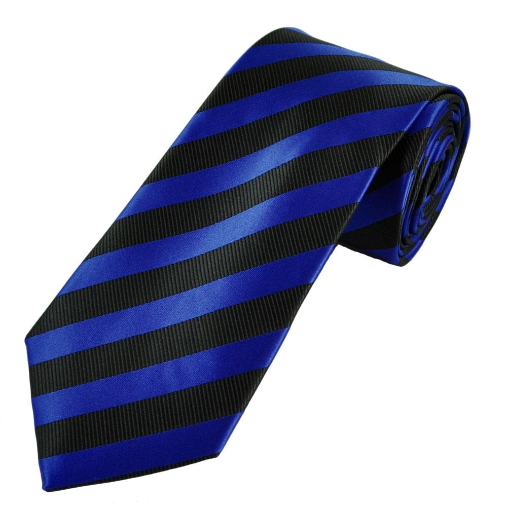 Navy & Royal Blue Striped Men's Tie Navy & Royal Blue Striped Men's Tie