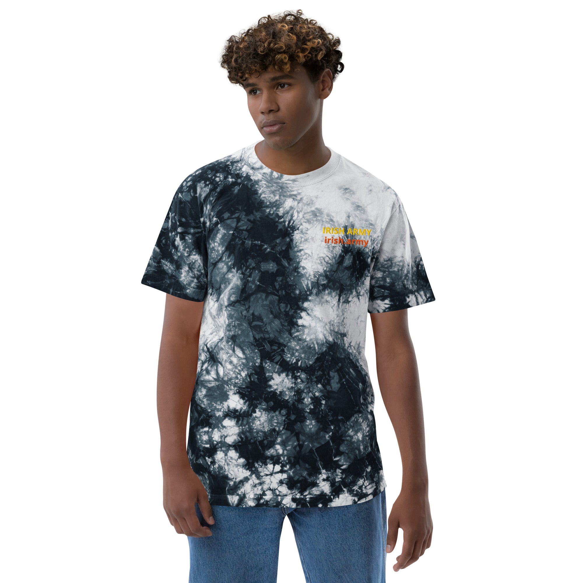 Irish Army – Oversized Tie-dye shirt – Black White