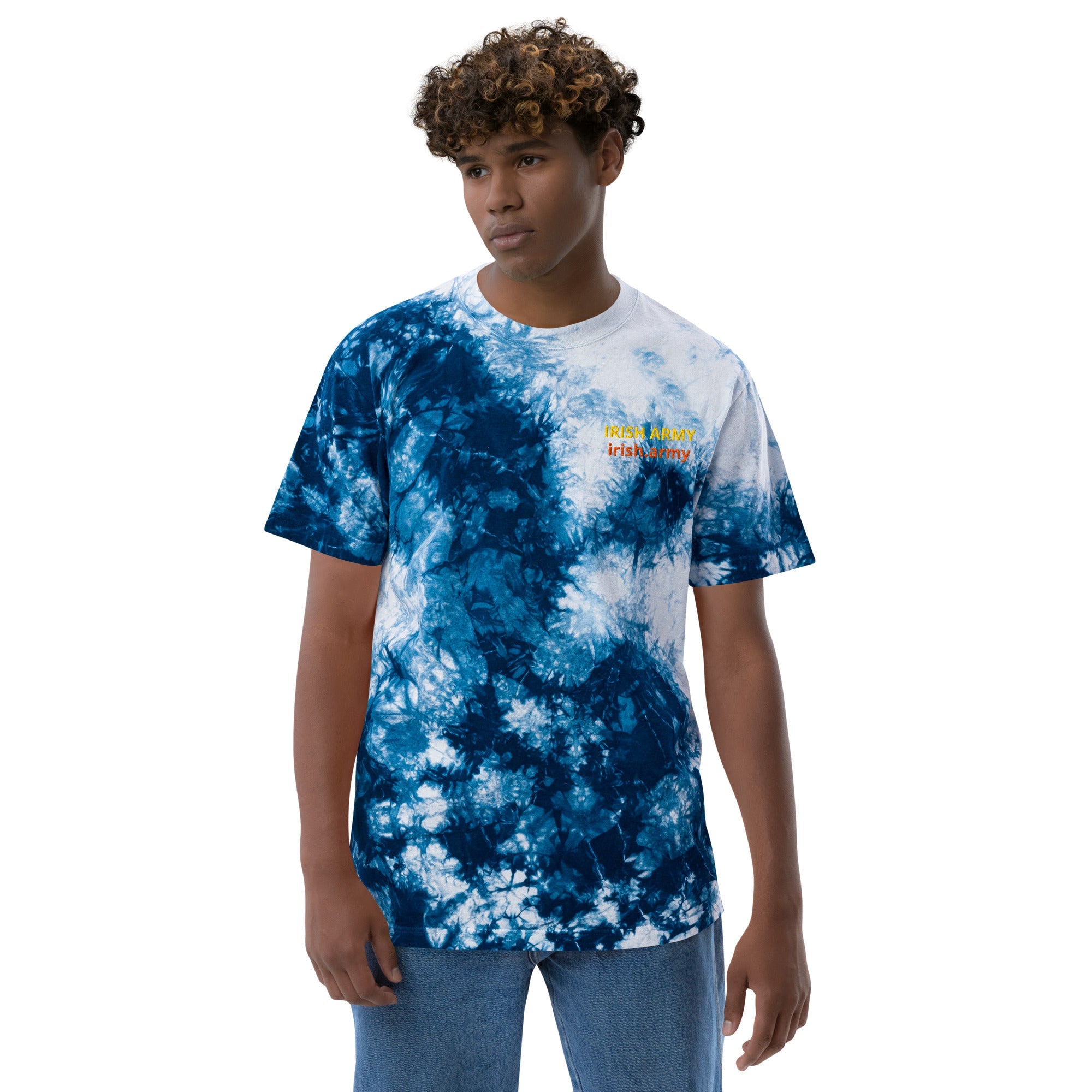 Irish Army – Oversized Tie-dye shirt – Navy White