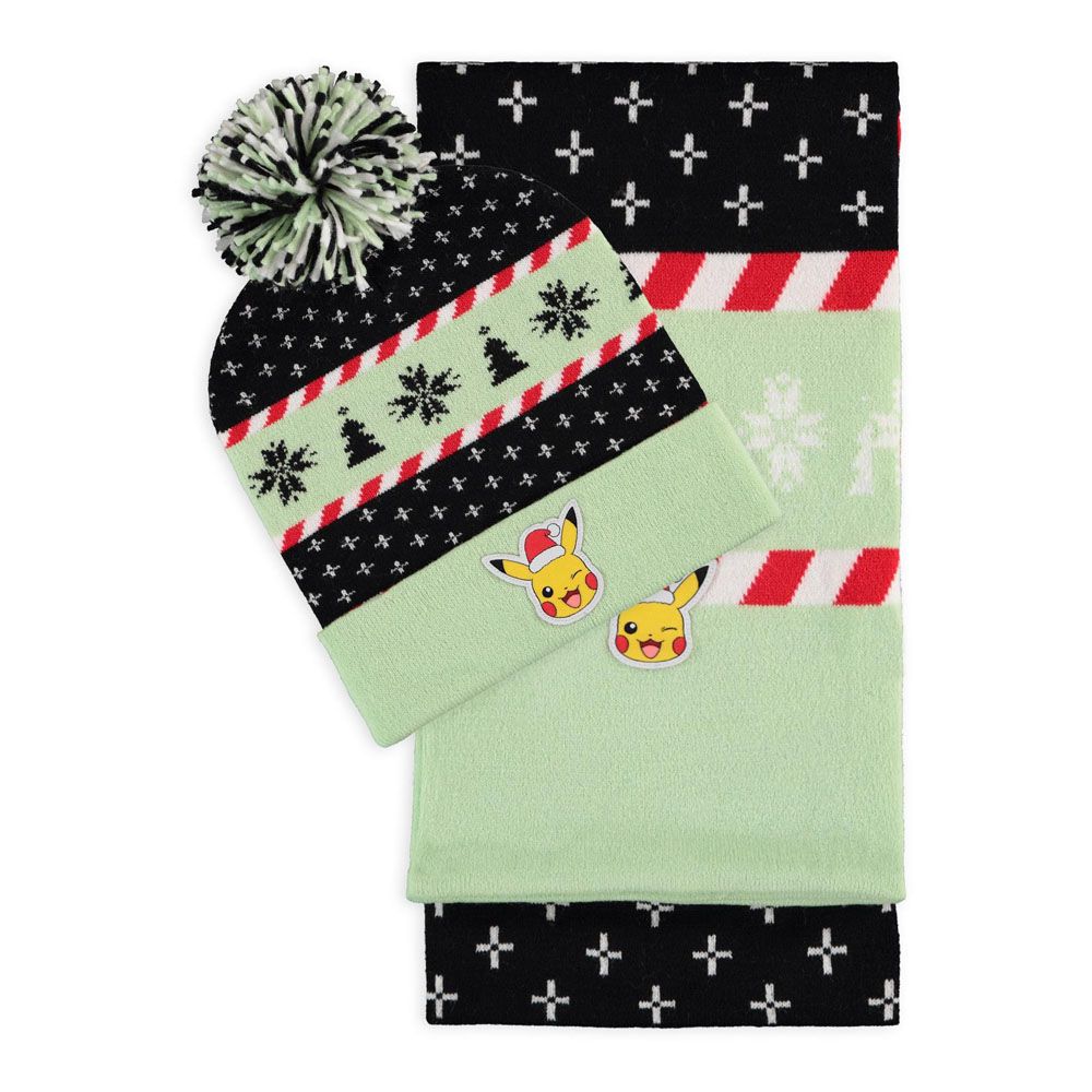 POKEMON Pikachu Christmas Festive Beanie & Scarf Gift Set POKEMON Pikachu Christmas Festive Beanie & Scarf Gift Set