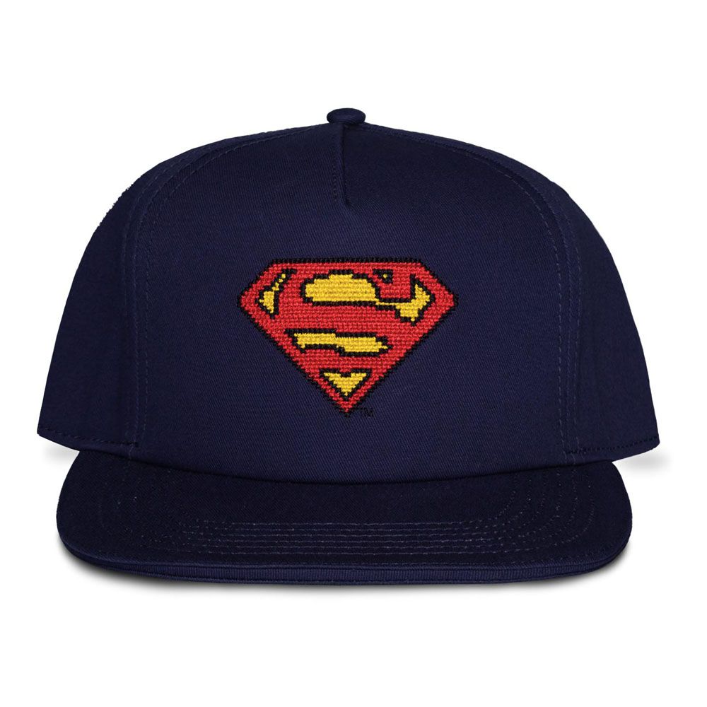DC COMICS Superman Cross-stitch Embroidered Emblem Snapback Baseball Cap DC COMICS Superman Cross-stitch Embroidered Emblem Snapback Baseball Cap