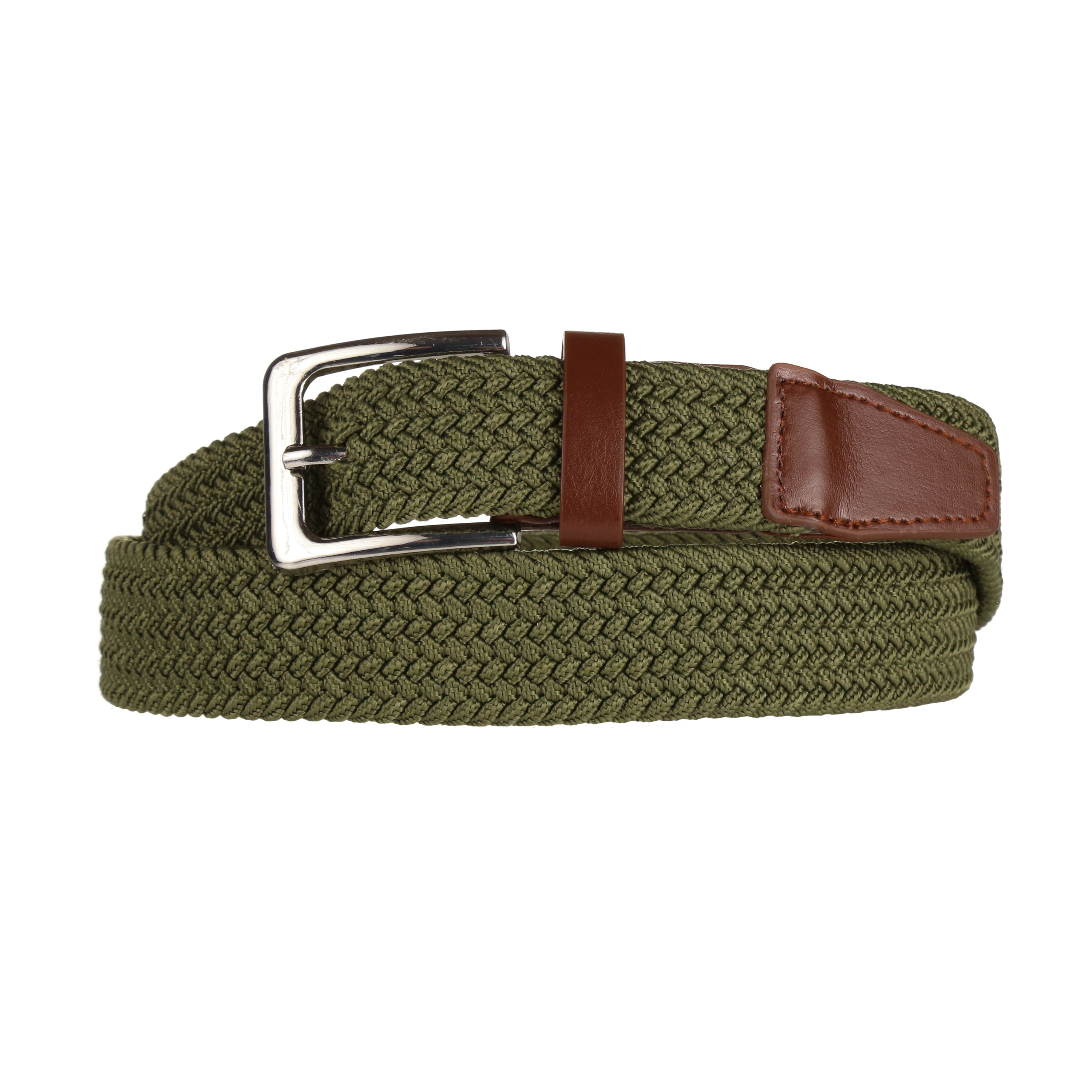 Stretchy™ .” Wide Elasticated Belt – L Khaki Green