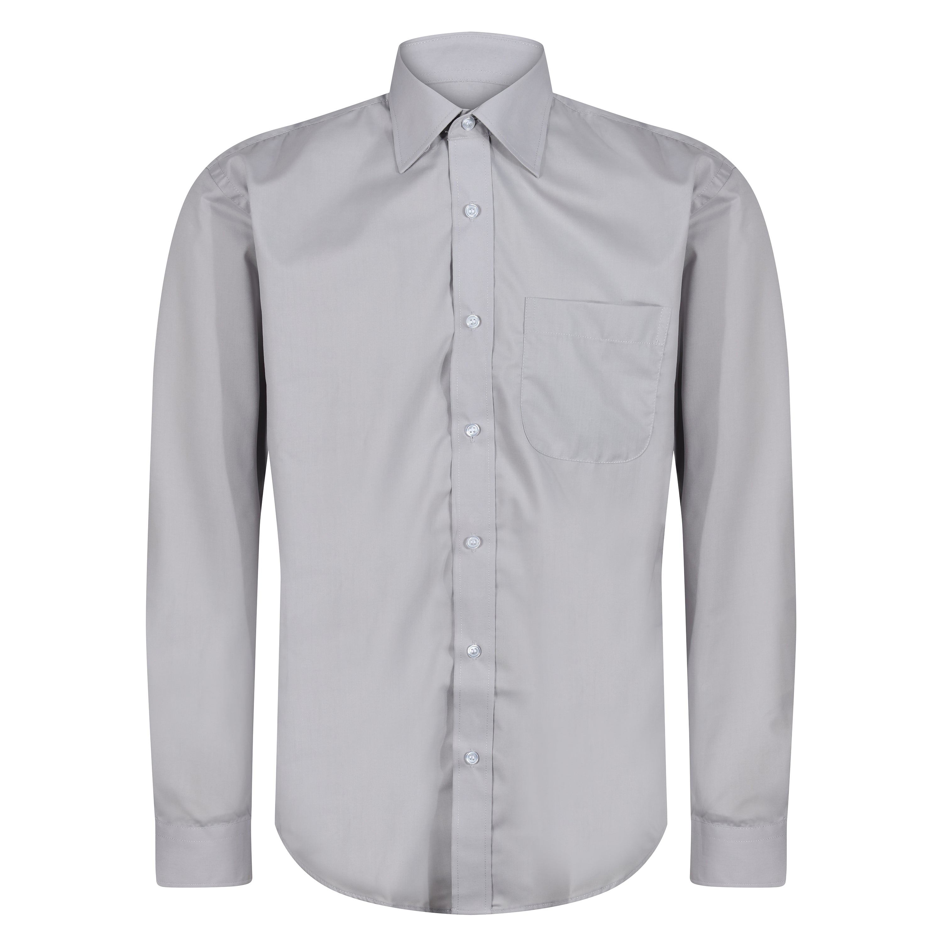 Kustom Kit Long Sleeve Button Up Poplin Shirt – .” Silver Grey Kustom Kit Long Sleeve Button Up Poplin Shirt – .” Silver Grey
