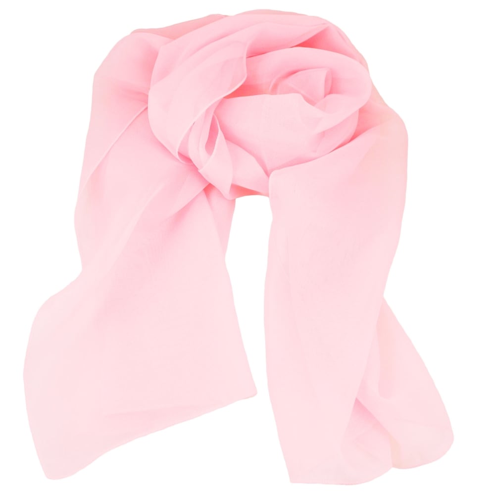 Plain Baby Pink Chiffon Scarf
