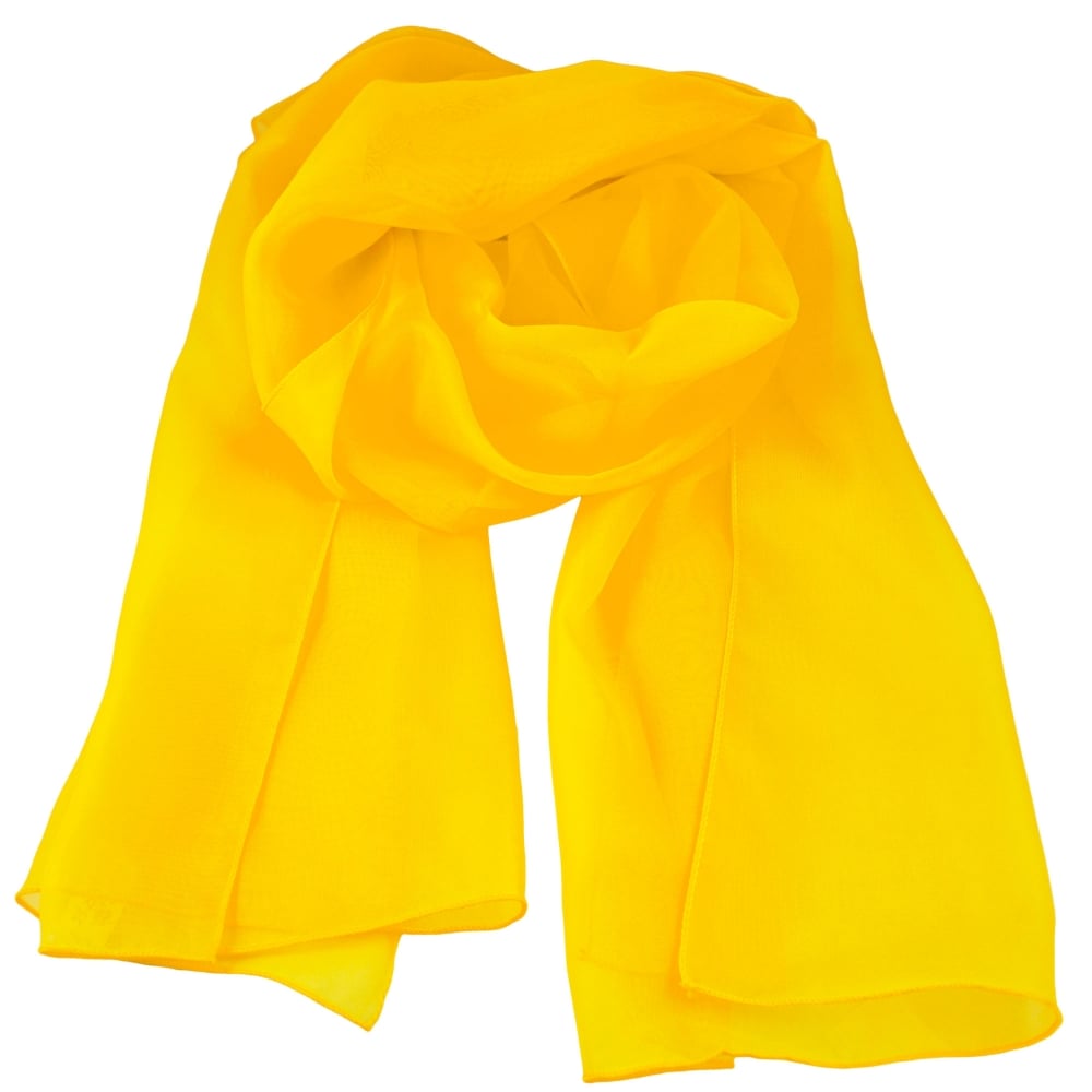 Plain Golden Yellow Chiffon Scarf Plain Golden Yellow Chiffon Scarf