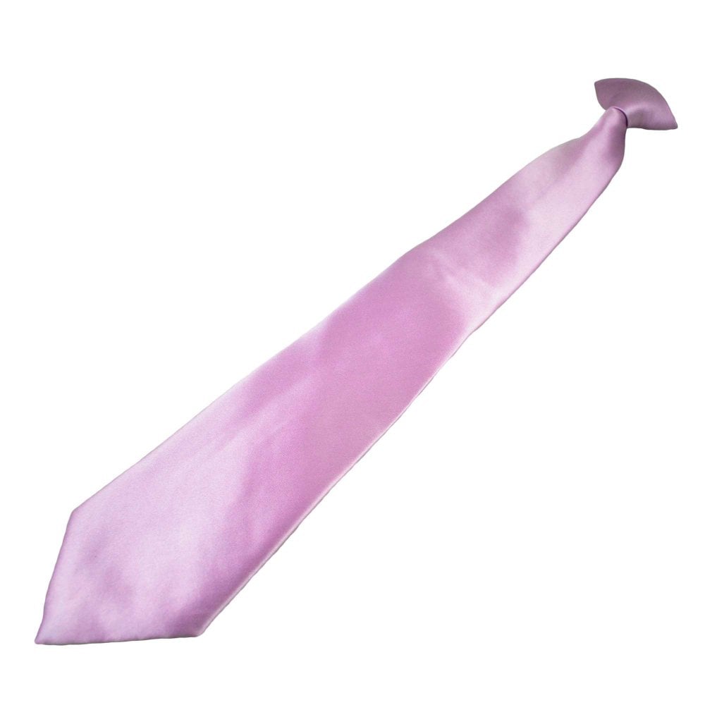 Plain Light Lilac Clip On Tie