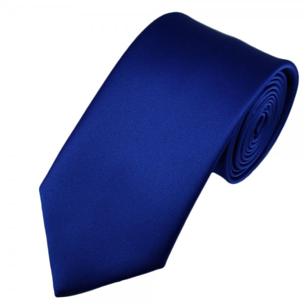 Plain Royal Blue Men's Satin Tie