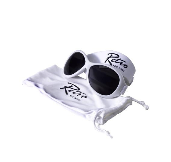 Retro Banz® Wrap Around Sunglasses – Kidz – White