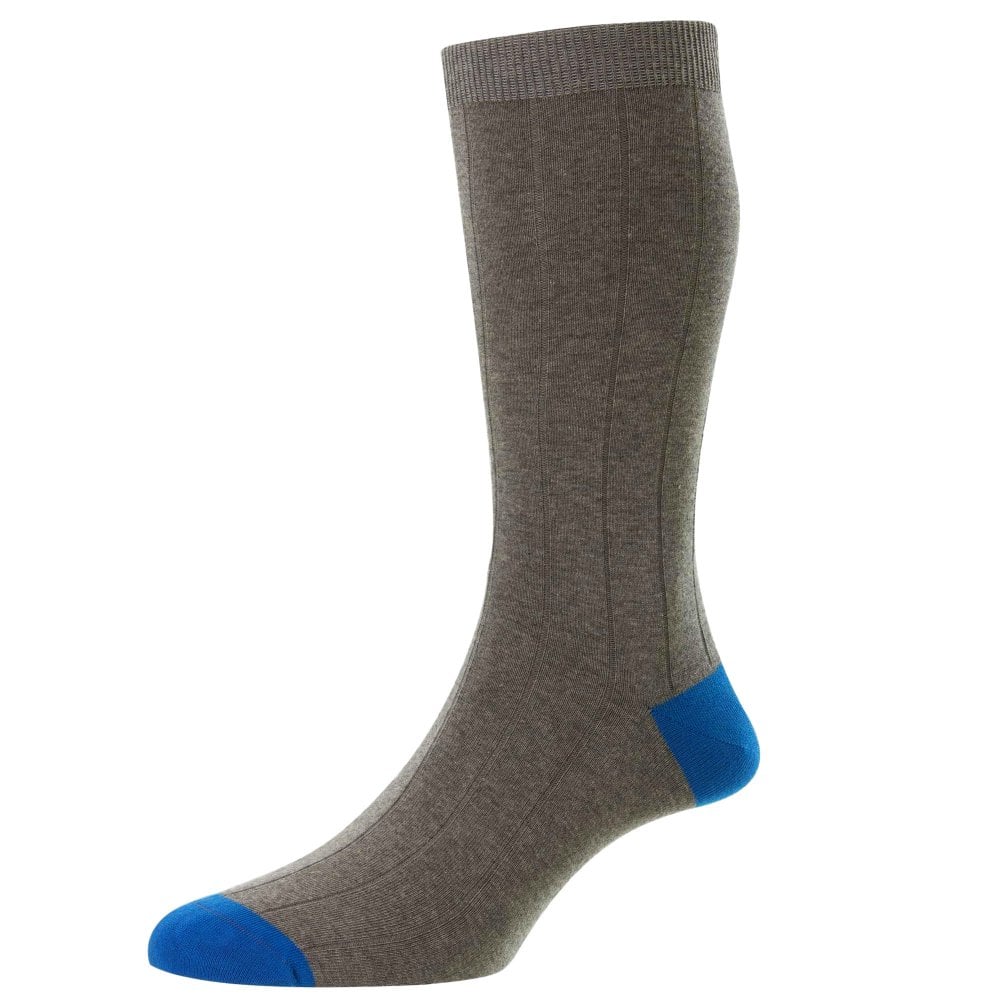 Scott-Nichol Pantherella "Burford" Grey & Blue Men's Socks Size –