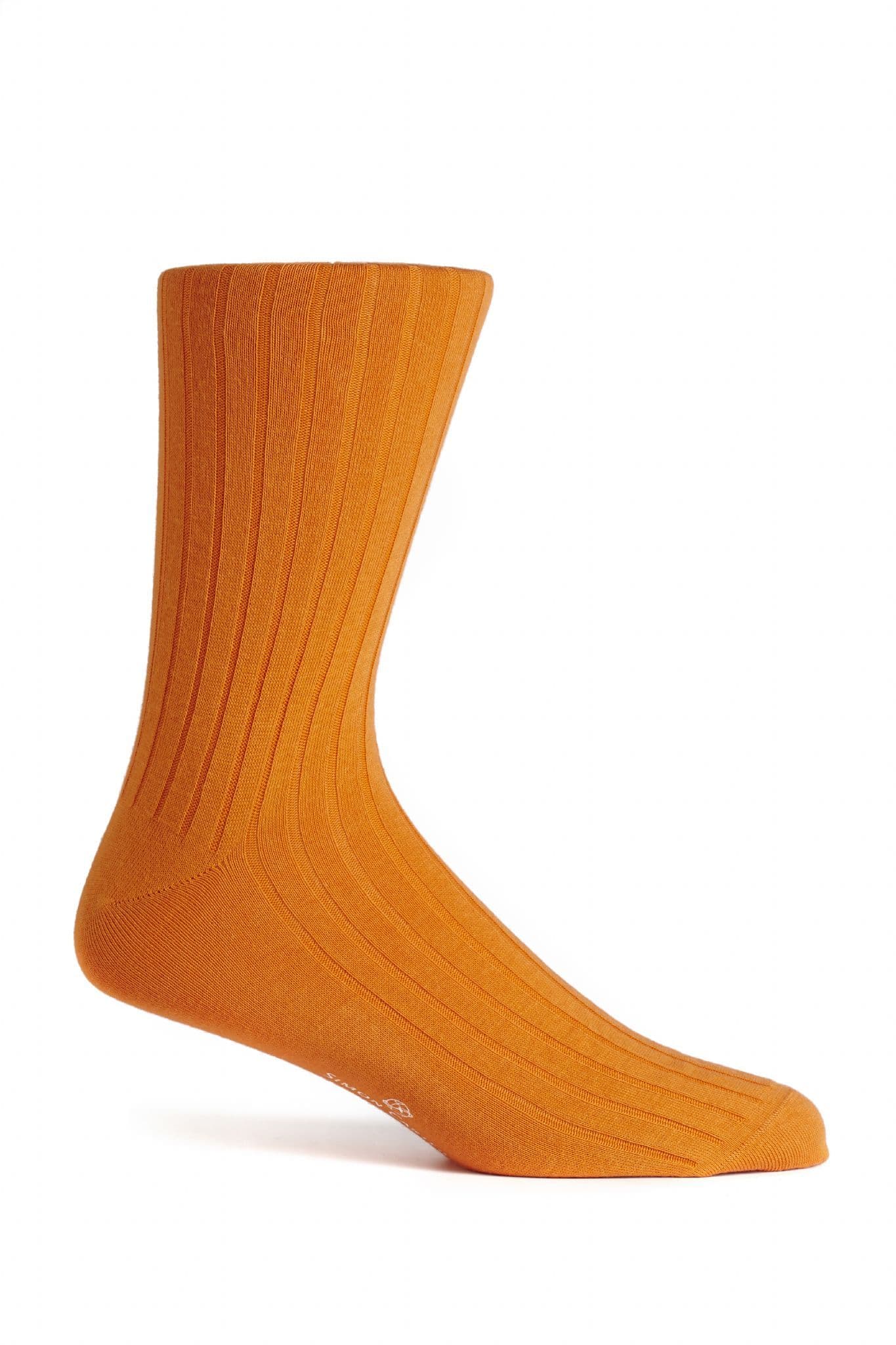Simon Carter Made in Italy Cotton Socks Orange – M