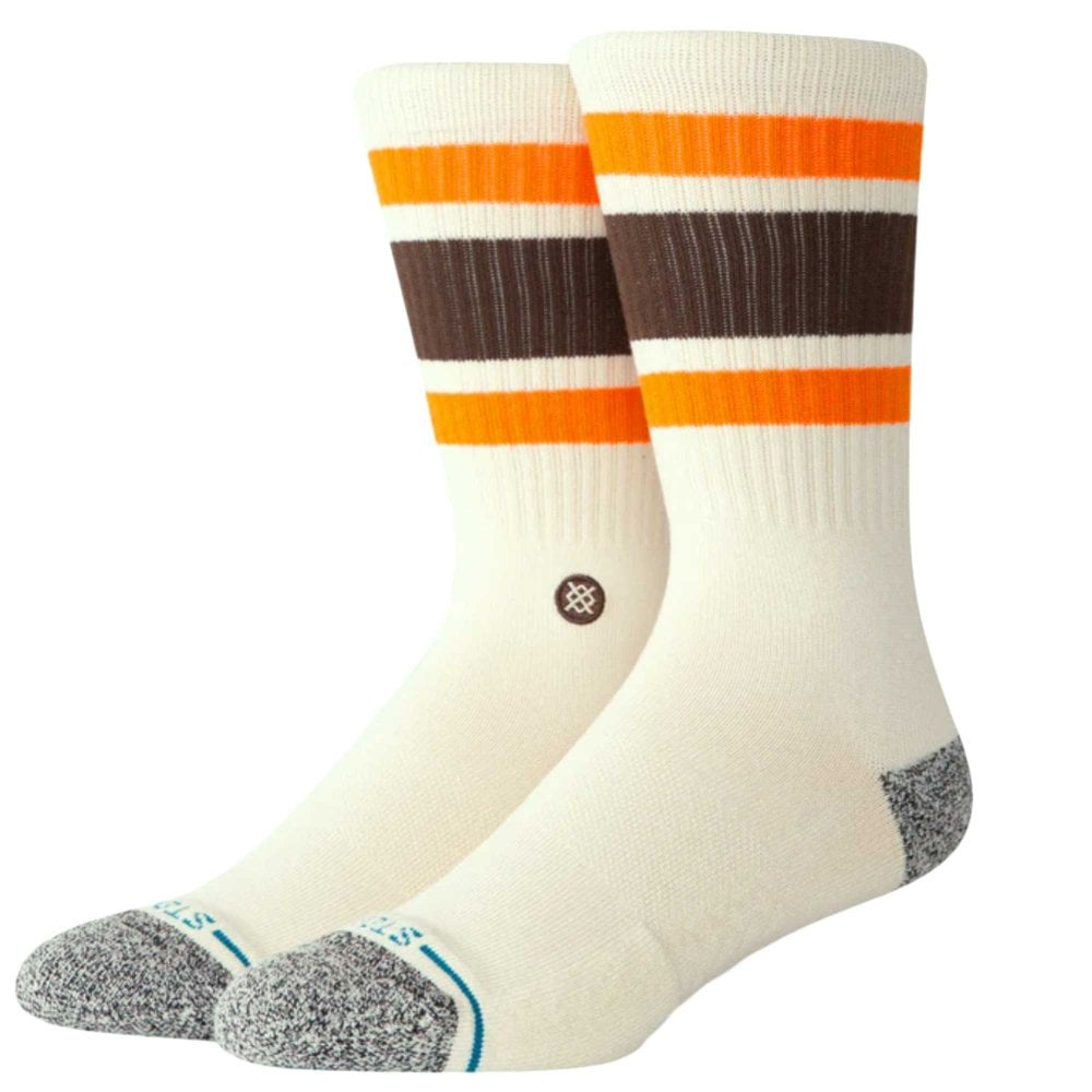Stance Boyd Ivory, Brown & Orange Stripe Men's Socks Medium Size .-. Sock Size: .-. Stance Boyd Ivory, Brown & Orange Stripe Men's Socks Medium Size .-. Sock Size: .-.