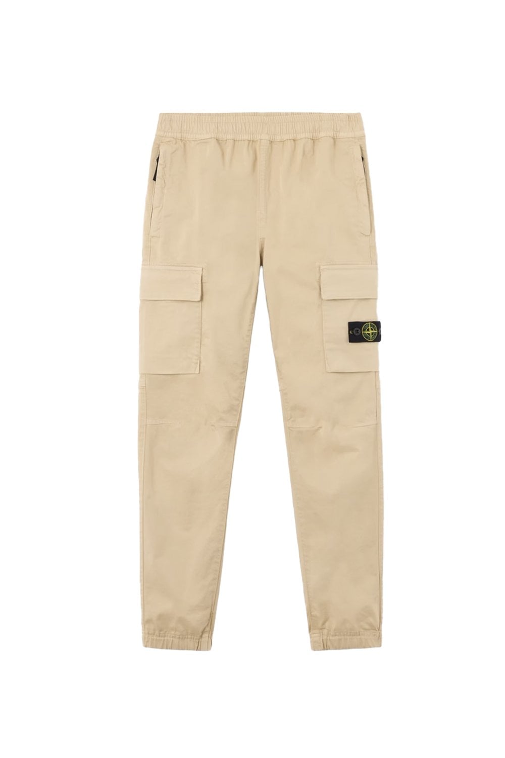 STONE ISLAND JUNIOR KIDS COTTON CARGO TROERS Size: Y, colour: BEIGE