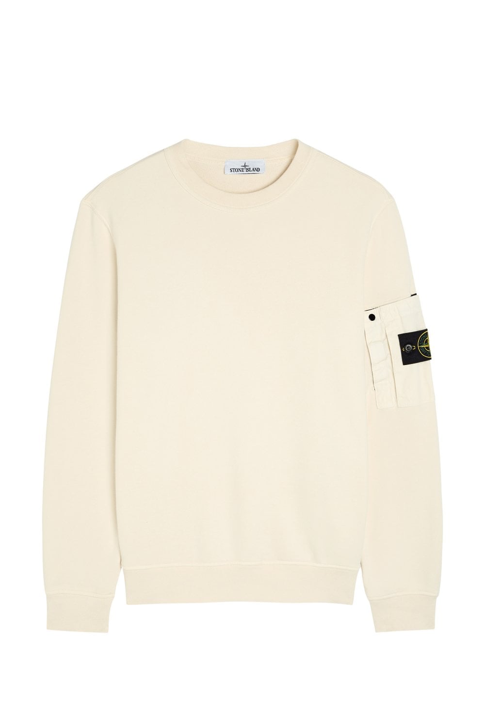 STONE ISLAND SLEEVE POCKET SWEATSHIRT Size: X, colour: IVORY STONE ISLAND SLEEVE POCKET SWEATSHIRT Size: X, colour: IVORY