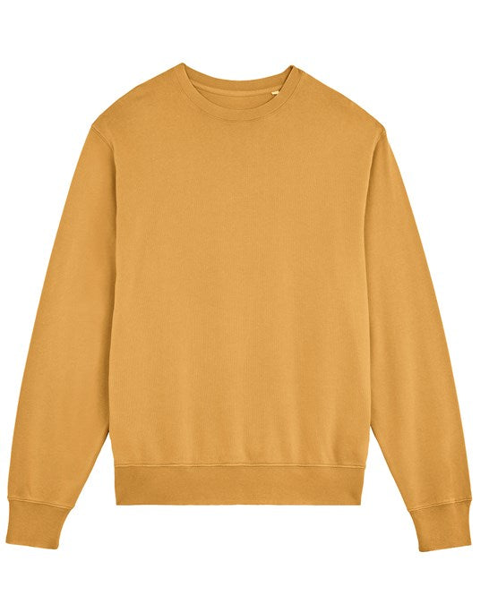 Organic Vintage Sweatshirt: Unisex – Garment Dyed Gold Ochre Organic Vintage Sweatshirt: Unisex – Garment Dyed Gold Ochre