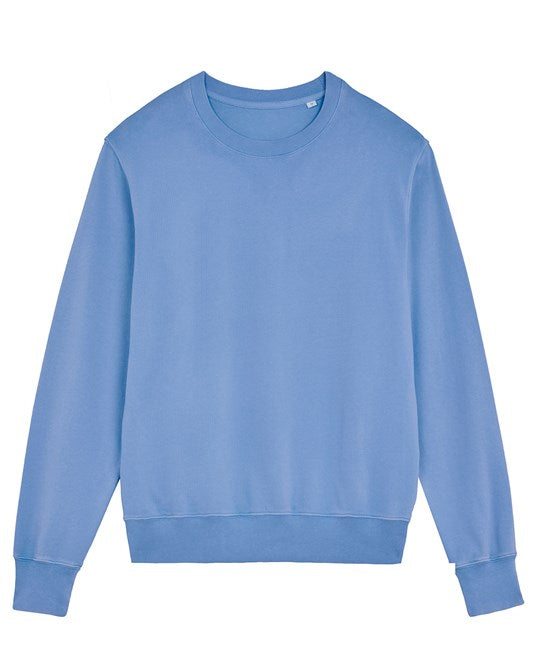 Organic Vintage Sweatshirt: Unisex – M Garment Dyed Swimmer Blue Organic Vintage Sweatshirt: Unisex – M Garment Dyed Swimmer Blue