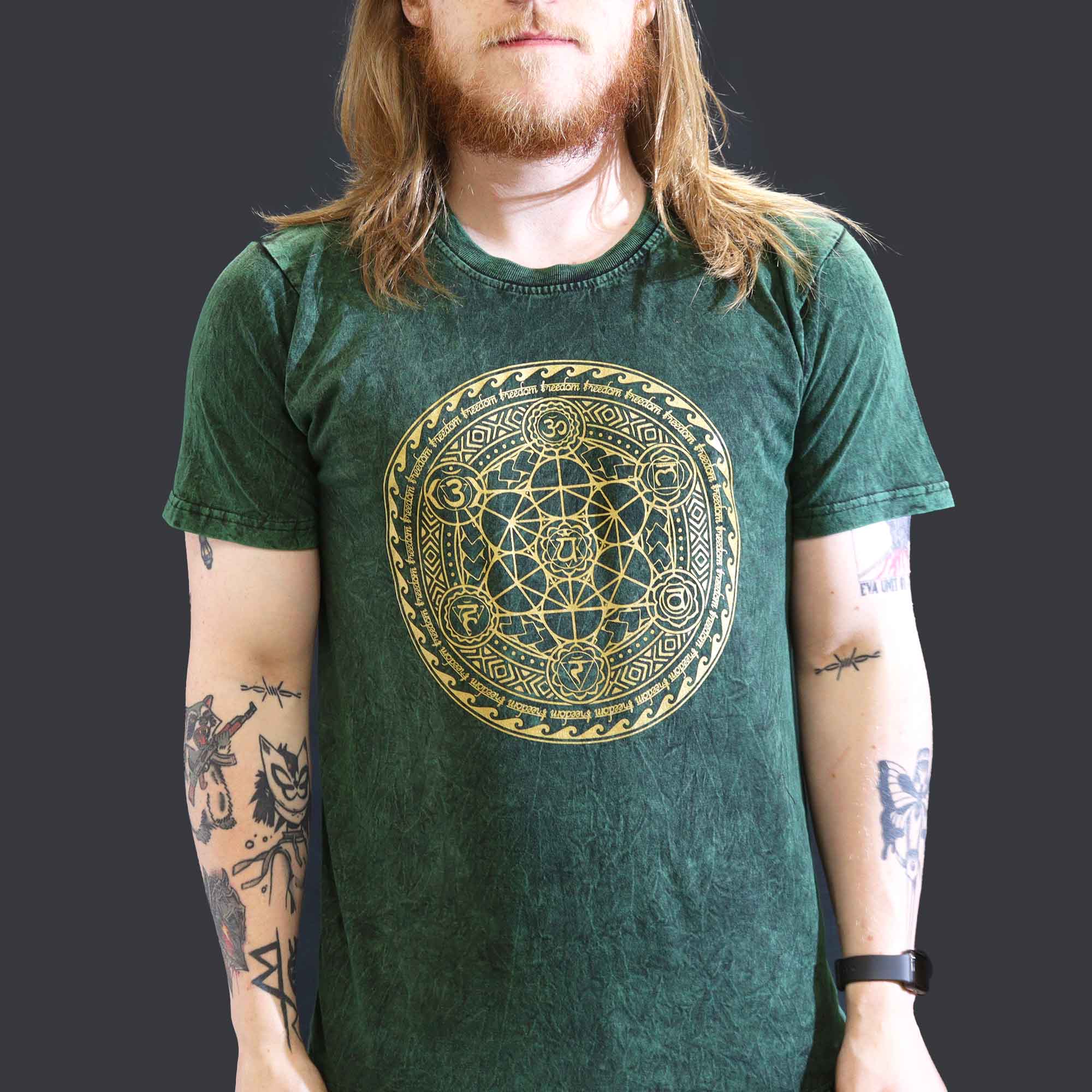 Shirt Stone Washed Chakra Green Large