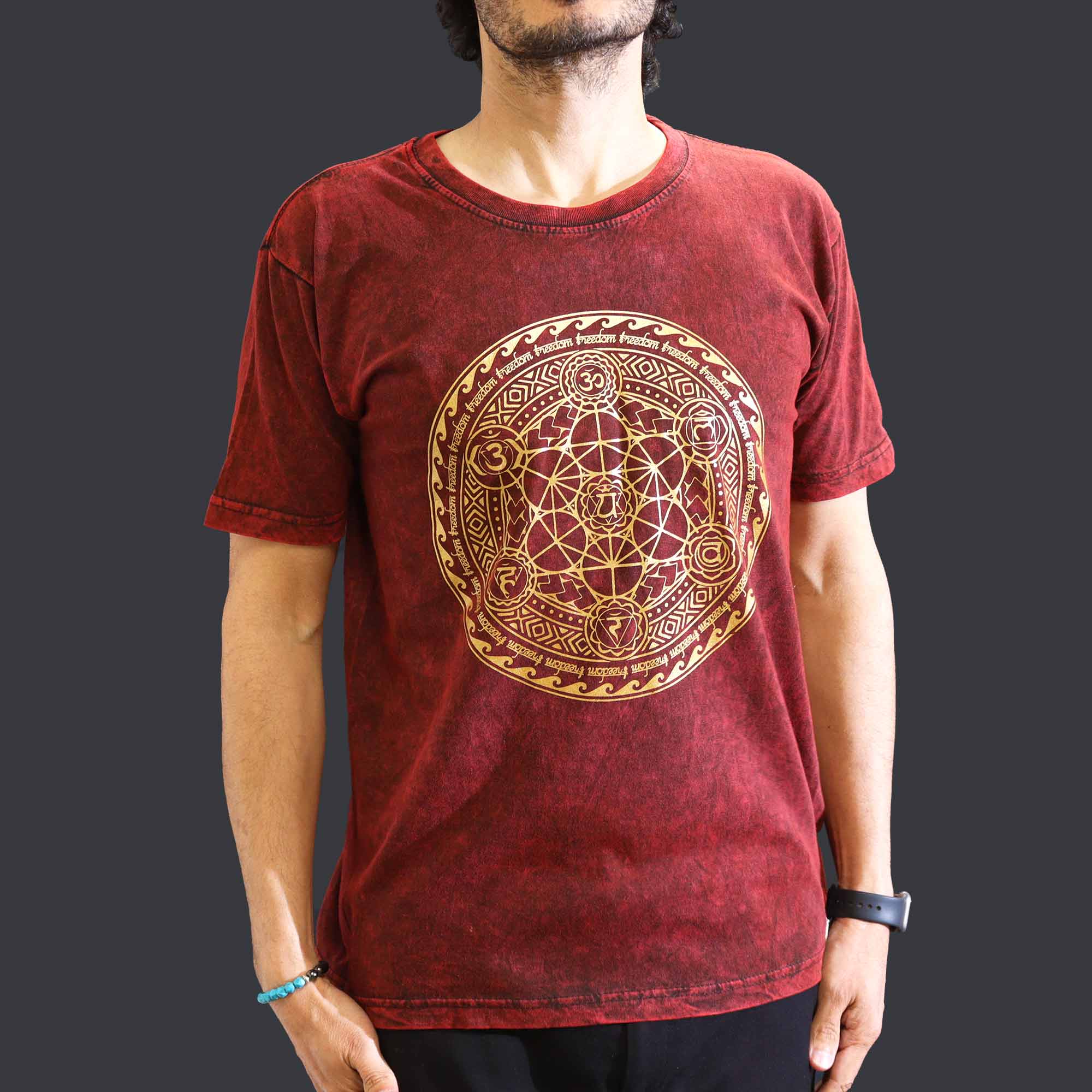 Shirt Stone Washed Chakra Maroon Medium