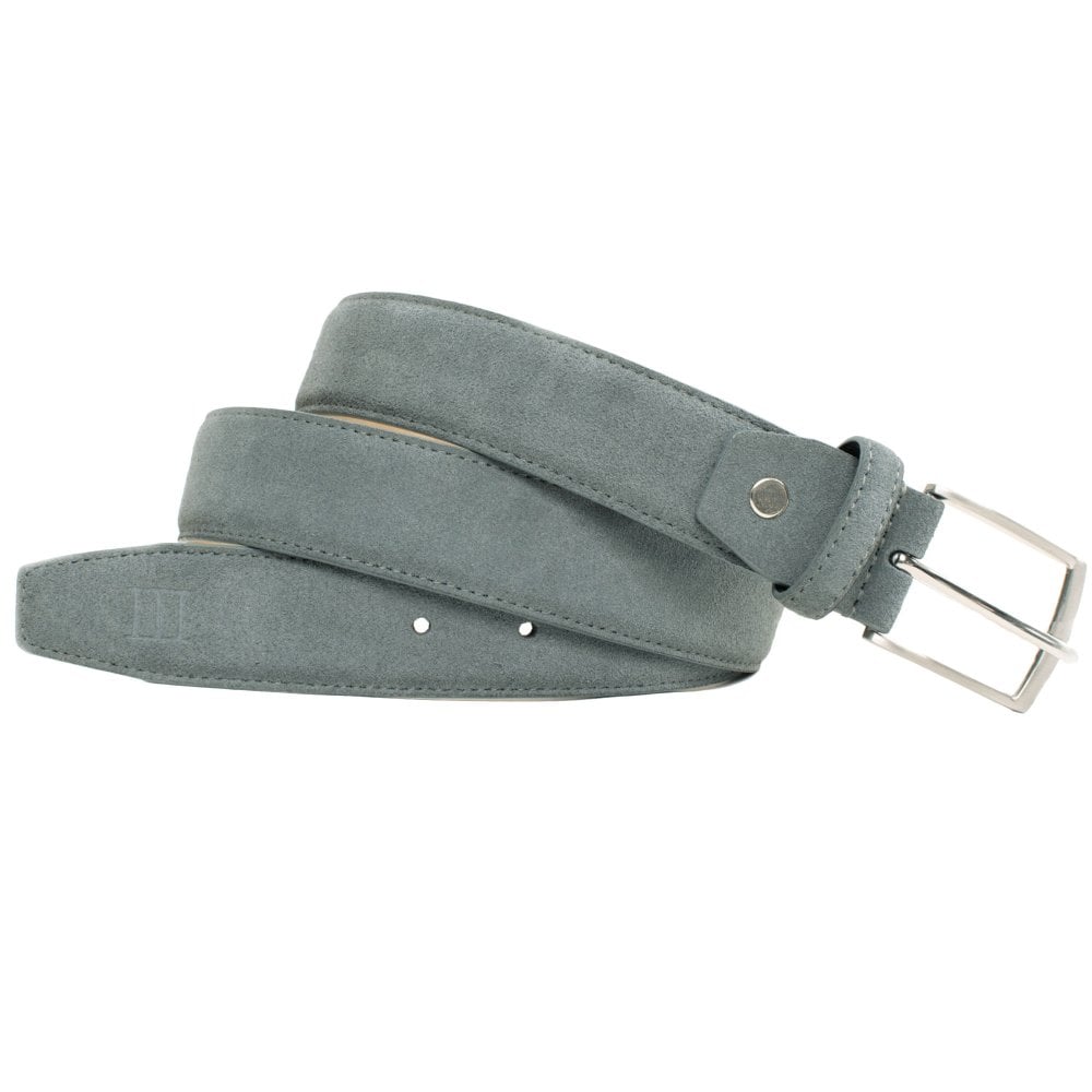 Tresanti Argenta Grey Men's Suede Belt "-" Waist Size: Waist: " – "