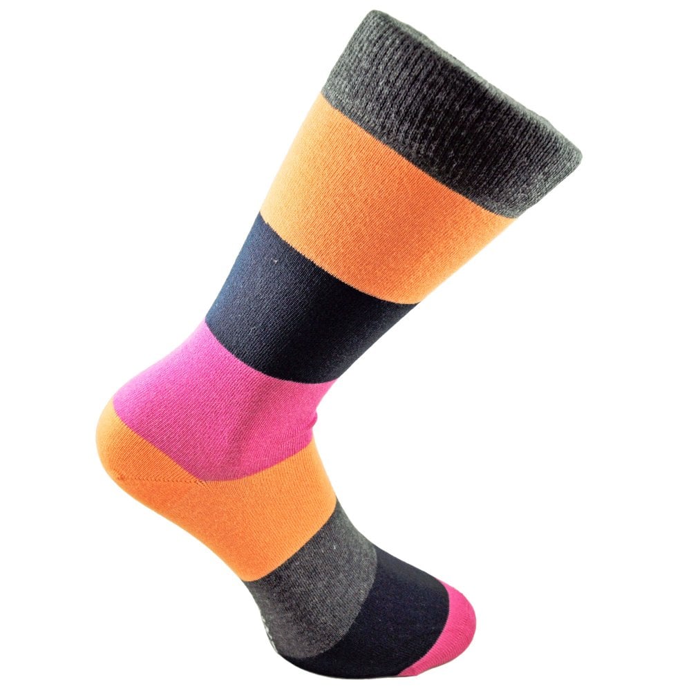 Tresanti Navy Blue, Orange, Pink & Grey Striped Men's Socks Size – Sock Size: – , Tresanti Navy Blue, Orange, Pink & Grey Striped Men's Socks Size – Sock Size: – ,