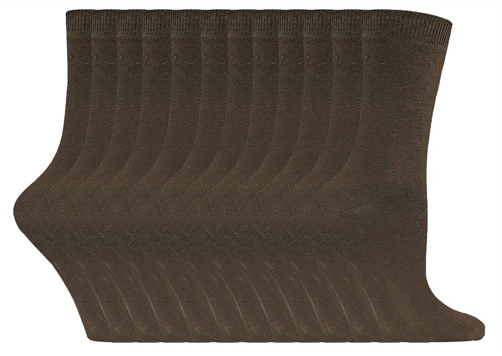 Pairs Ladies Plain Coloured Cotton Socks
