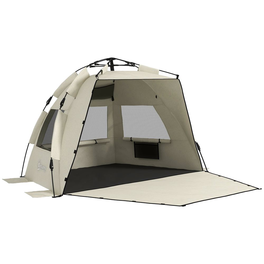 Outsunny Pop Up Beach Tent for – Person with Carry Bag, UPF+