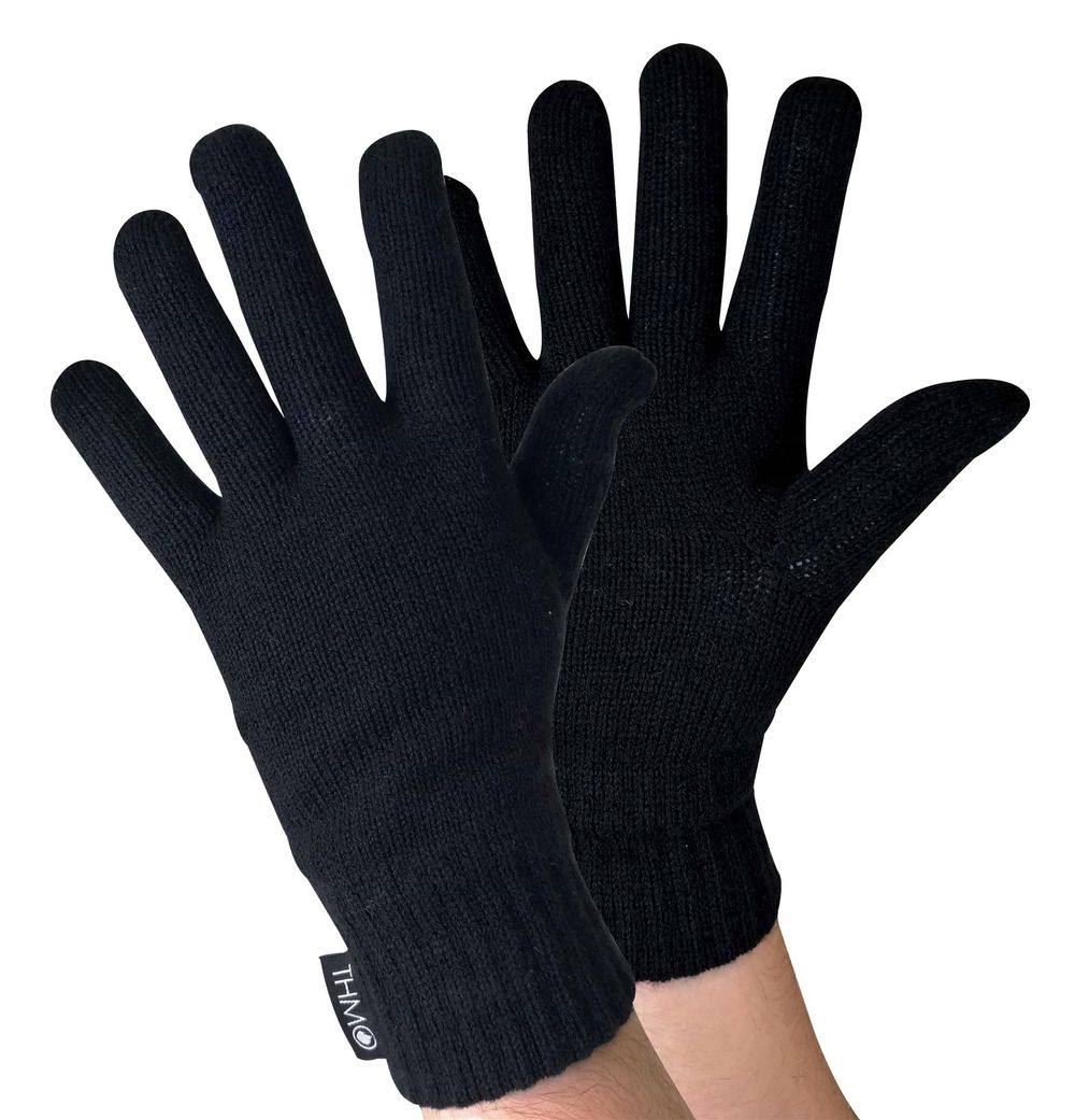 THMO – Mens Thermal Gloves with M Thinsulate Lining – SM Black