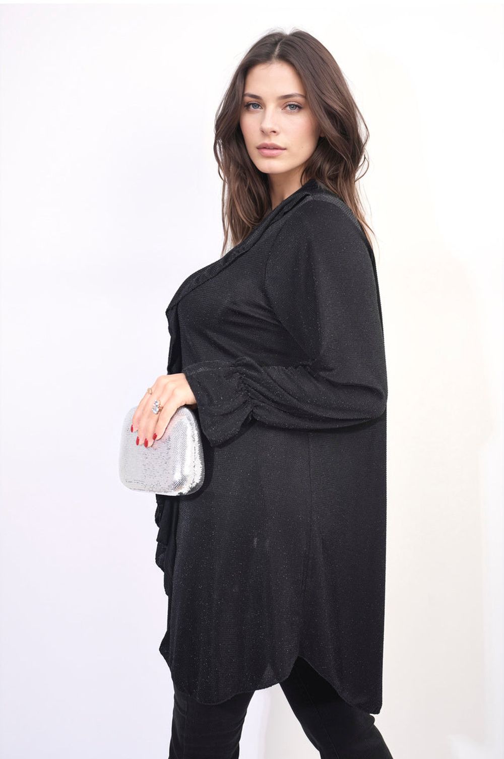 Premium Satin Ruffle Shirt Dress – Chic Style, Ultimate Comfort – Shop Now! – ML Black Premium Satin Ruffle Shirt Dress – Chic Style, Ultimate Comfort – Shop Now! – ML Black