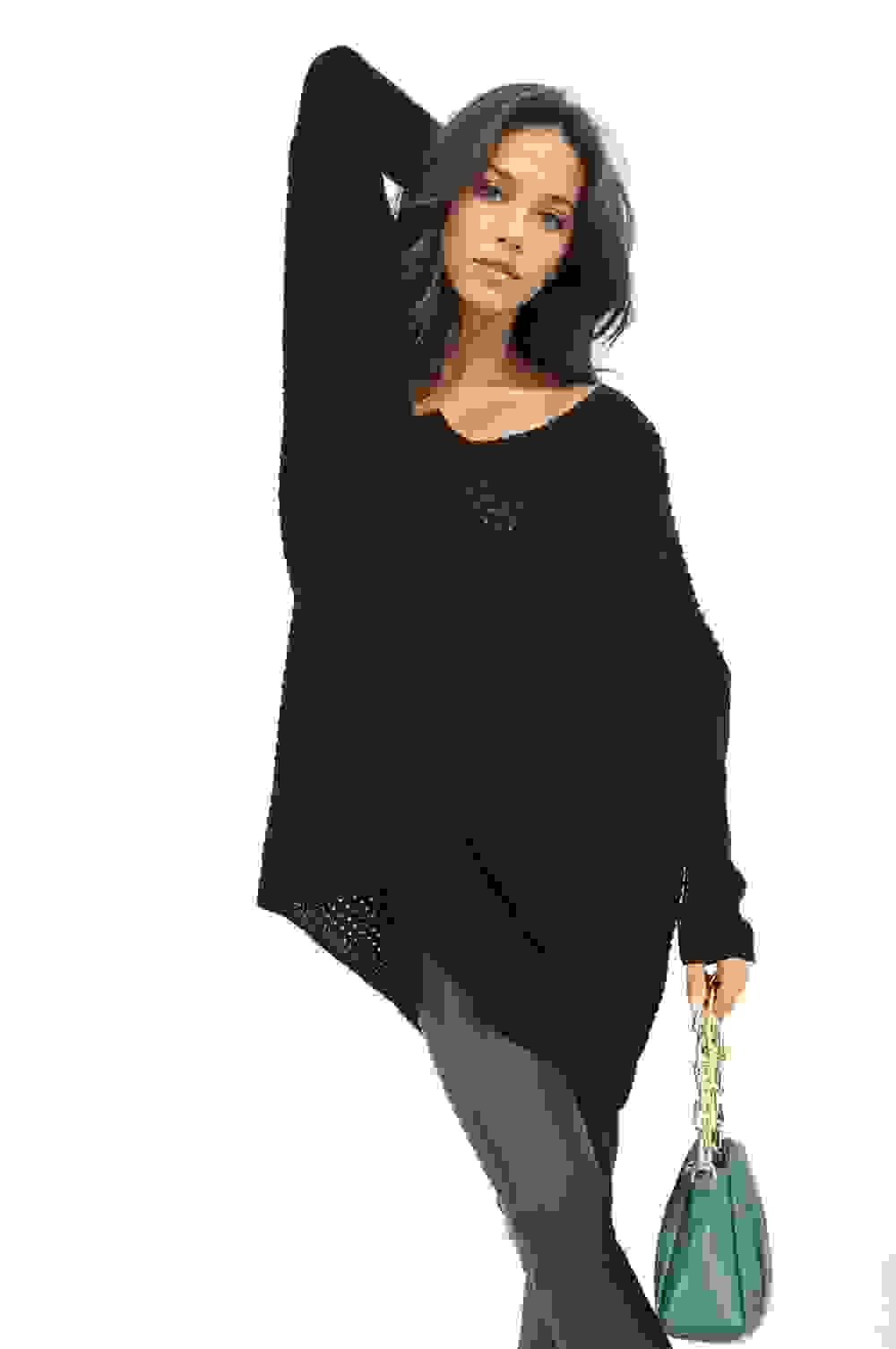 Rebecca Oversized Chunky Knitted Jumper – SM Black