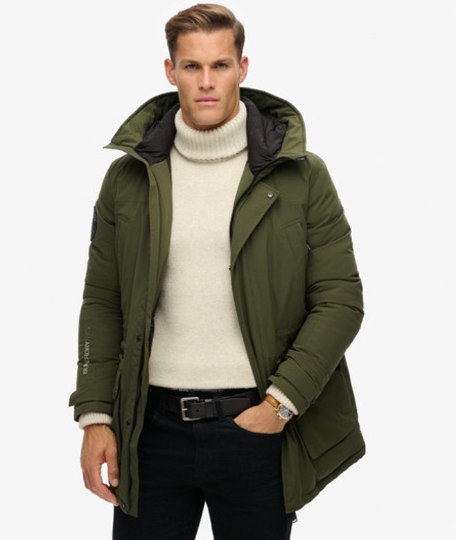 Superdry & Co Men’s City Padded Parka Coat Khaki Army Khaki – Size: Superdry & Co Men’s City Padded Parka Coat Khaki Army Khaki – Size: