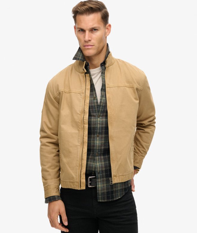 Superdry & Co Men’s Classic Harrington Jacket Beige Canyon Beige – Size: Xxl