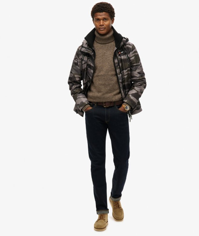Superdry & Co Men’s Hooded Mountain Windbreaker Jacket Dark Grey Dark Grey Tiger Camo – Size: Superdry & Co Men’s Hooded Mountain Windbreaker Jacket Dark Grey Dark Grey Tiger Camo – Size: