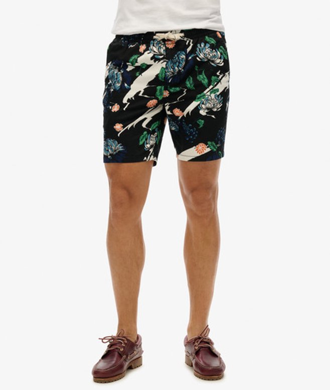 Superdry & Co Men’s Bermuda Shorts Black Aya Black Floral – Size: Superdry & Co Men’s Bermuda Shorts Black Aya Black Floral – Size:
