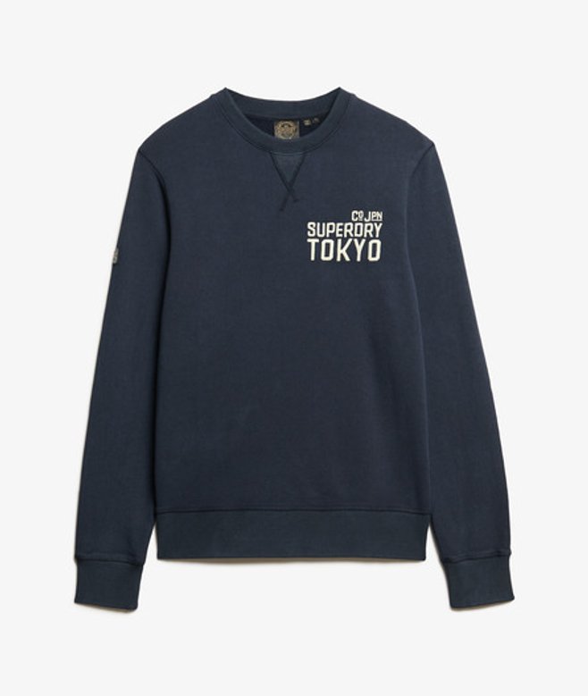 Superdry & Co Men’s Workwear Applique Sweatshirt Navy Eclipse Navy – Size: