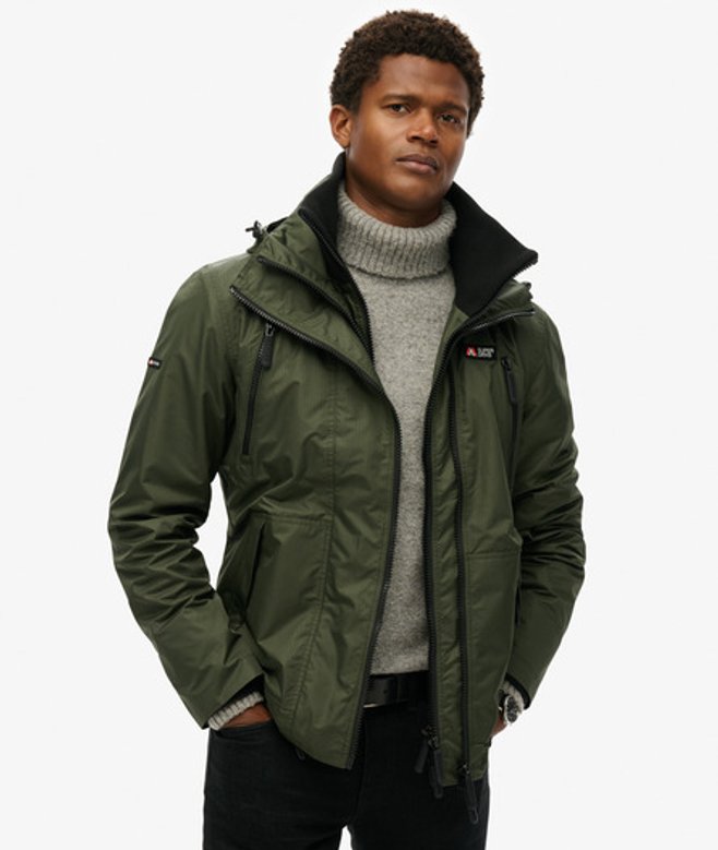 Superdry & Co Men’s Hooded Mountain Windbreaker Jacket Green Surplus Goods Olive Green – Size: Superdry & Co Men’s Hooded Mountain Windbreaker Jacket Green Surplus Goods Olive Green – Size: