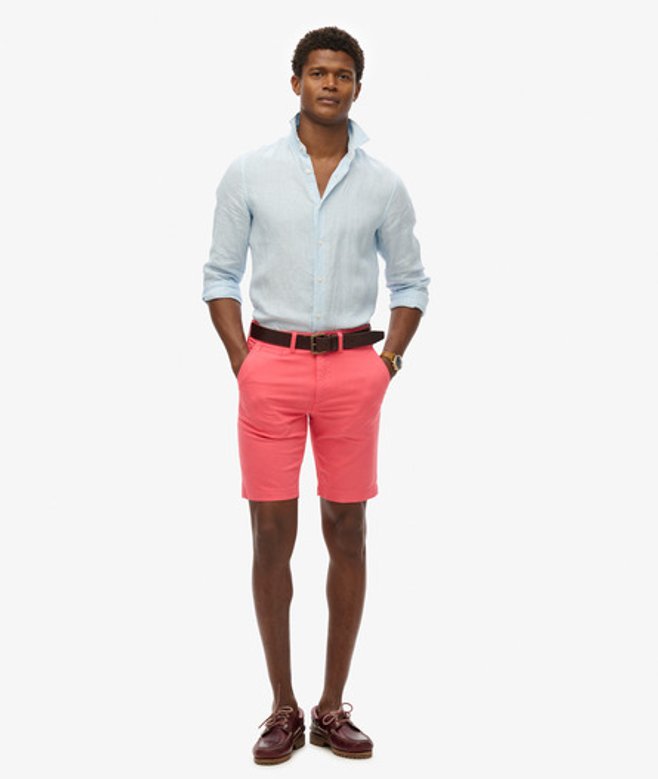Superdry & Co Men’s Vintage International Chino Shorts Pink Future Fuchsia – Size: Superdry & Co Men’s Vintage International Chino Shorts Pink Future Fuchsia – Size: