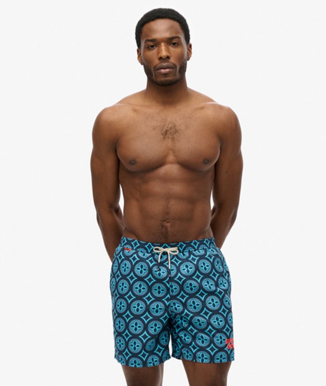Superdry & Co Men’s Tile Print – Swim Shorts Blue Talavera Tile Blue – Size: Superdry & Co Men’s Tile Print – Swim Shorts Blue Talavera Tile Blue – Size: